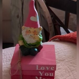 ❣️Valentine's Gnome w/Wooden Book Set